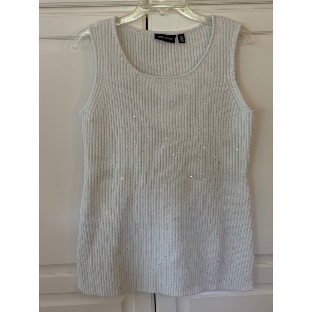Womens Glitter Knit Scarf White Sparkle Fashion‎ Accessory